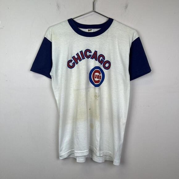 Vintage Chicago Cubs Graphic Tee 70s - Picture 1 of 7